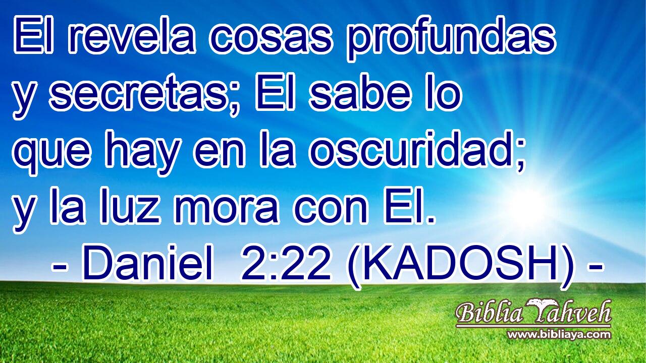  El revela cosas profundas y secretas; El sabe lo que hay en la oscuridad; y la luz mora con El. 