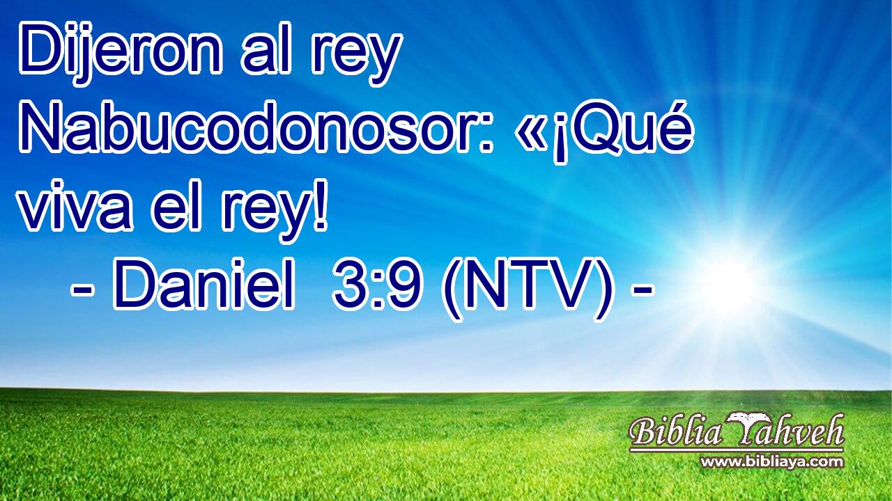 Dijeron al rey Nabucodonosor: «¡Qué viva el rey!
