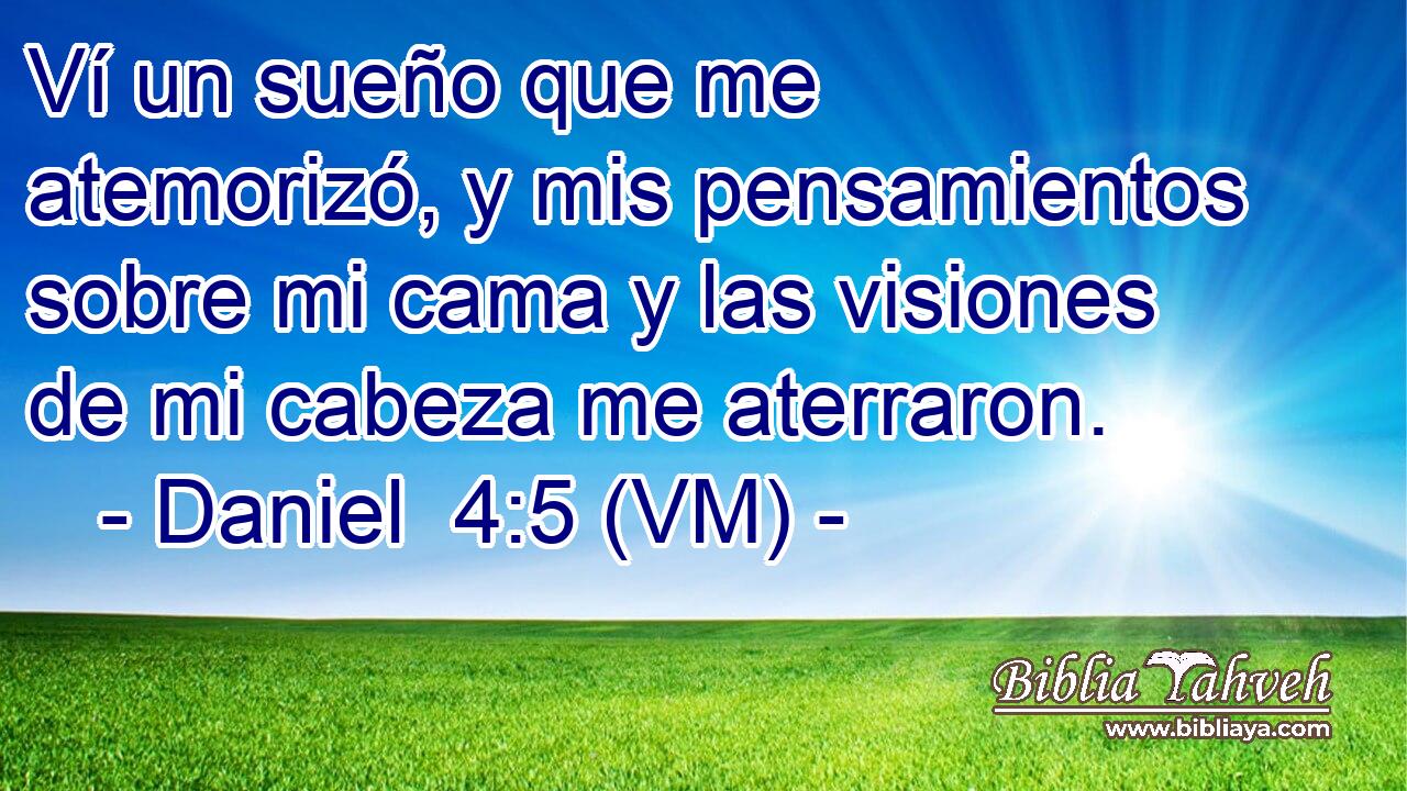  Ví un sueño que me atemorizó, y mis pensamientos sobre mi cama y las visiones de mi cabeza me aterraron. 