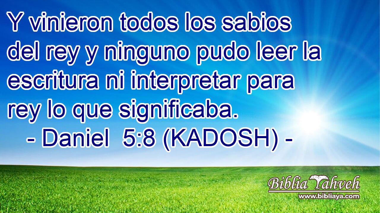  Y vinieron todos los sabios del rey y ninguno pudo leer la escritura ni interpretar para rey lo que significaba. 