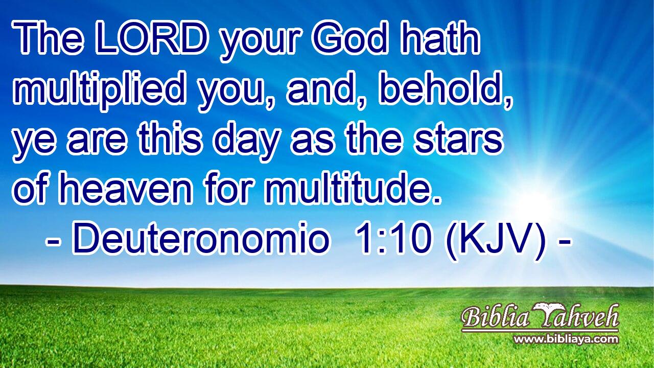 The LORD your God hath multiplied you, and, behold, ye are this day as the stars of heaven for multitude.