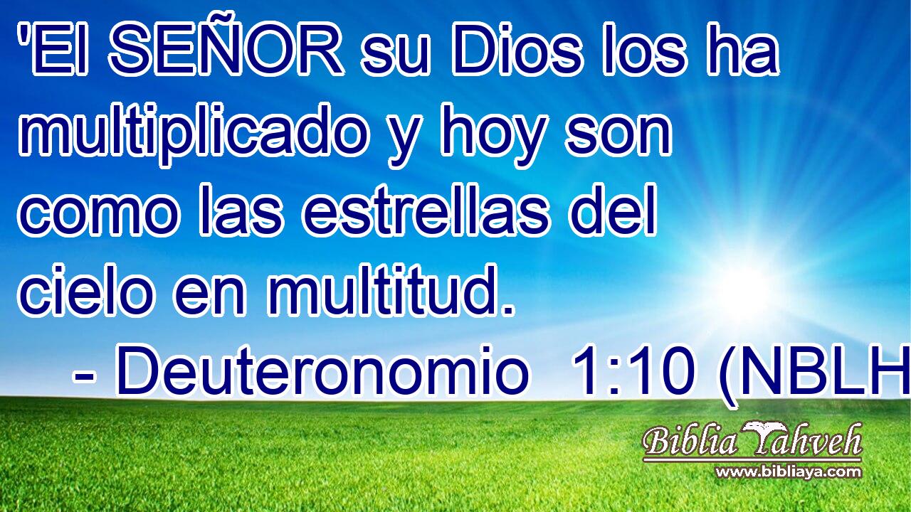  'El SEÑOR su Dios los ha multiplicado y hoy son como las estrellas del cielo en multitud. 