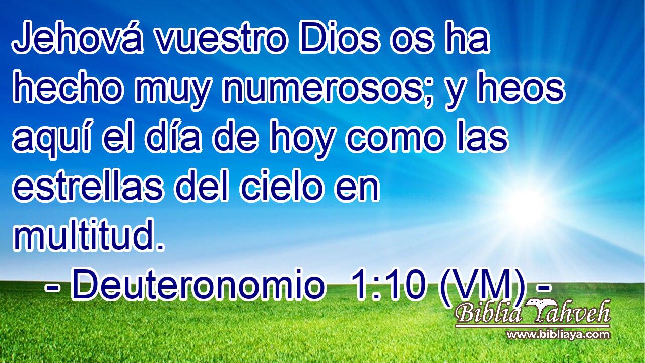  Jehová vuestro Dios os ha hecho muy numerosos; y heos aquí el día de hoy como las estrellas del cielo en multitud. 