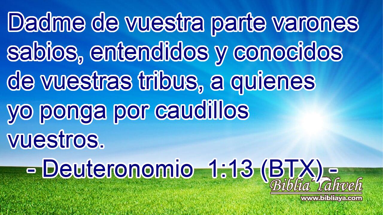 Dadme de vuestra parte varones sabios, entendidos y conocidos de vuestras tribus, a quienes yo ponga por caudillos vuestros.