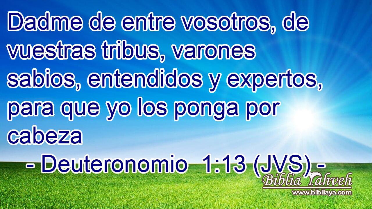 Dadme de entre vosotros, de vuestras tribus, varones sabios, entendidos y expertos, para que yo los ponga por cabeza