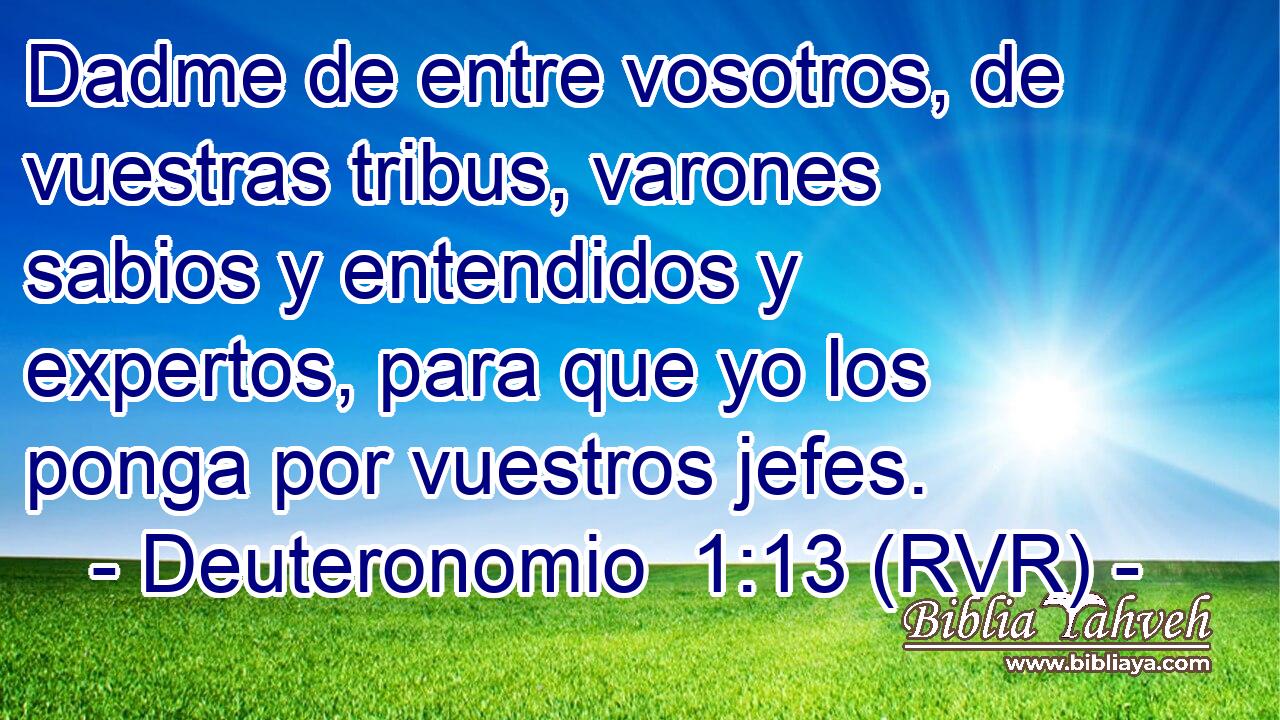 Dadme de entre vosotros, de vuestras tribus, varones sabios y entendidos y expertos, para que yo los ponga por vuestros jefes.
