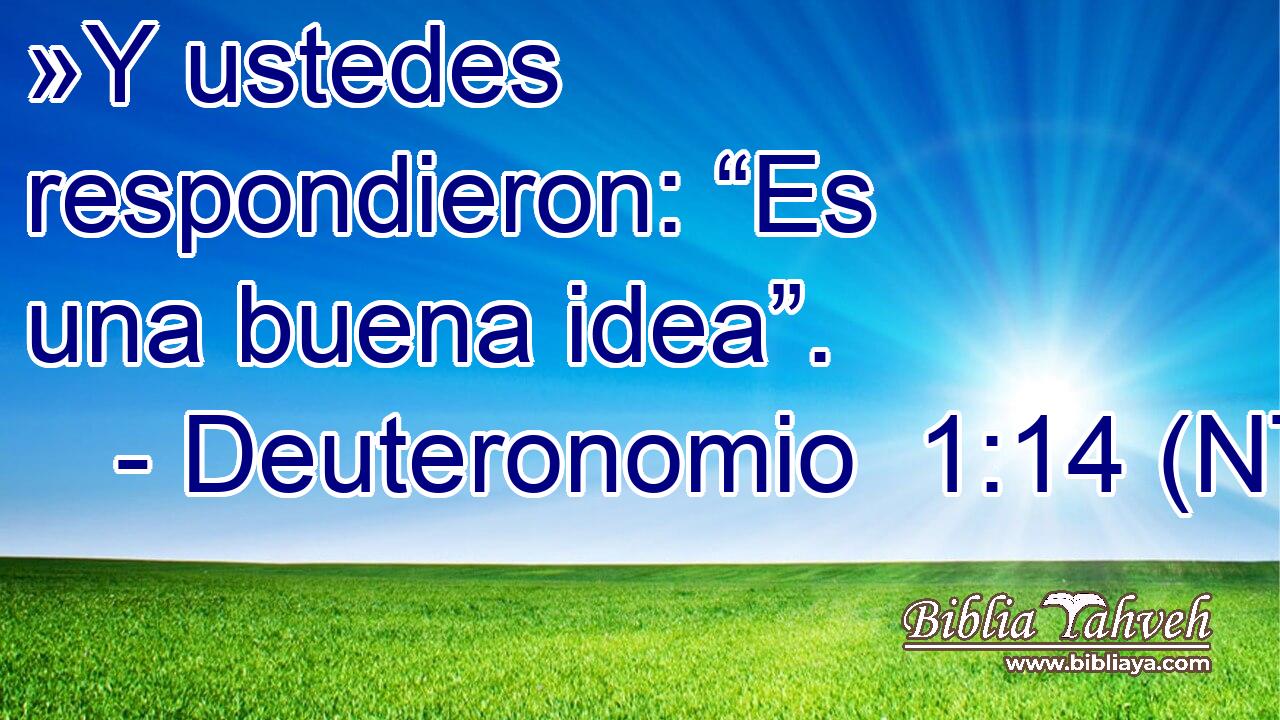 »Y ustedes respondieron: “Es una buena idea”.