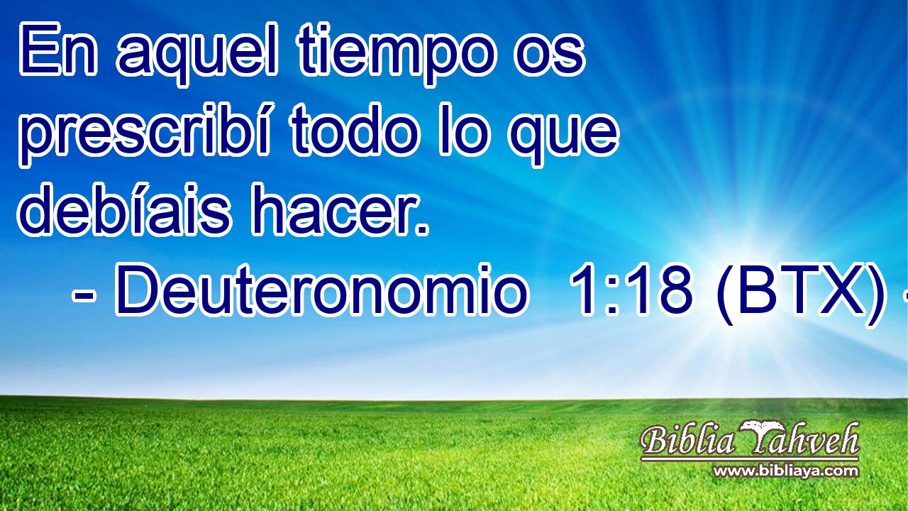 En aquel tiempo os prescribí todo lo que debíais hacer.