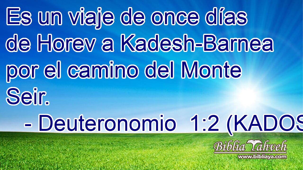  Es un viaje de once días de Horev a Kadesh-Barnea por el camino del Monte Seir. 