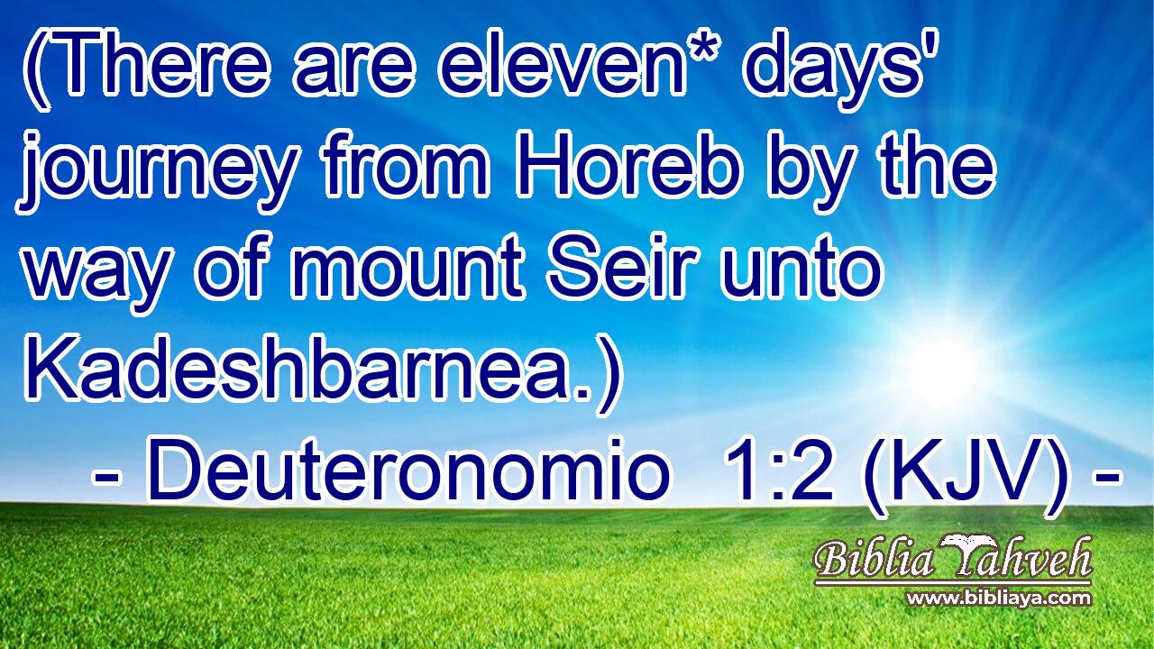 (There are eleven* days' journey from Horeb by the way of mount Seir unto Kadeshbarnea.)