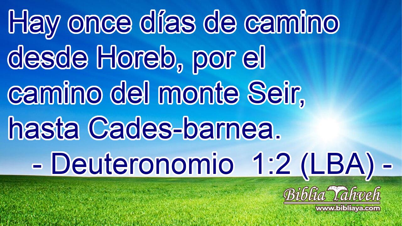 Hay once días de camino desde Horeb, por el camino del monte Seir, hasta Cades-barnea.