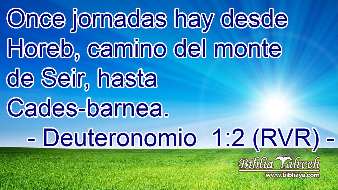 Once jornadas hay desde Horeb, camino del monte de Seir, hasta Cades-barnea.