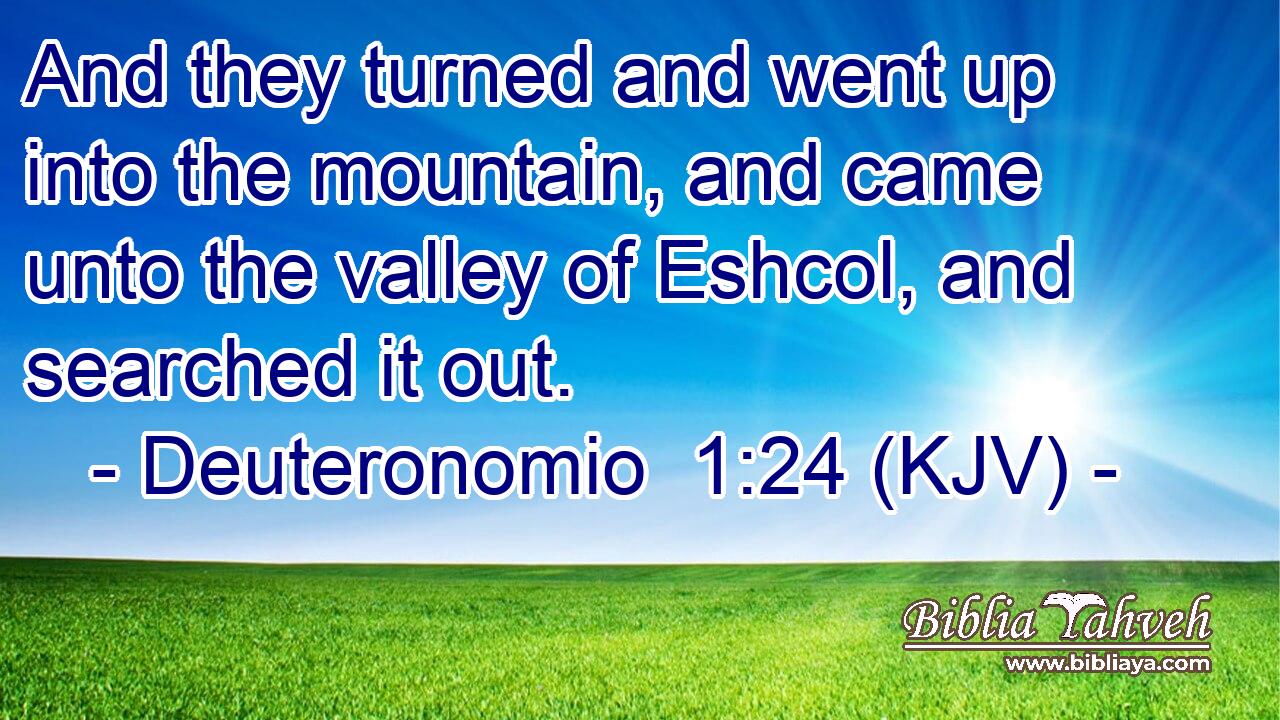 And they turned and went up into the mountain, and came unto the valley of Eshcol, and searched it out.