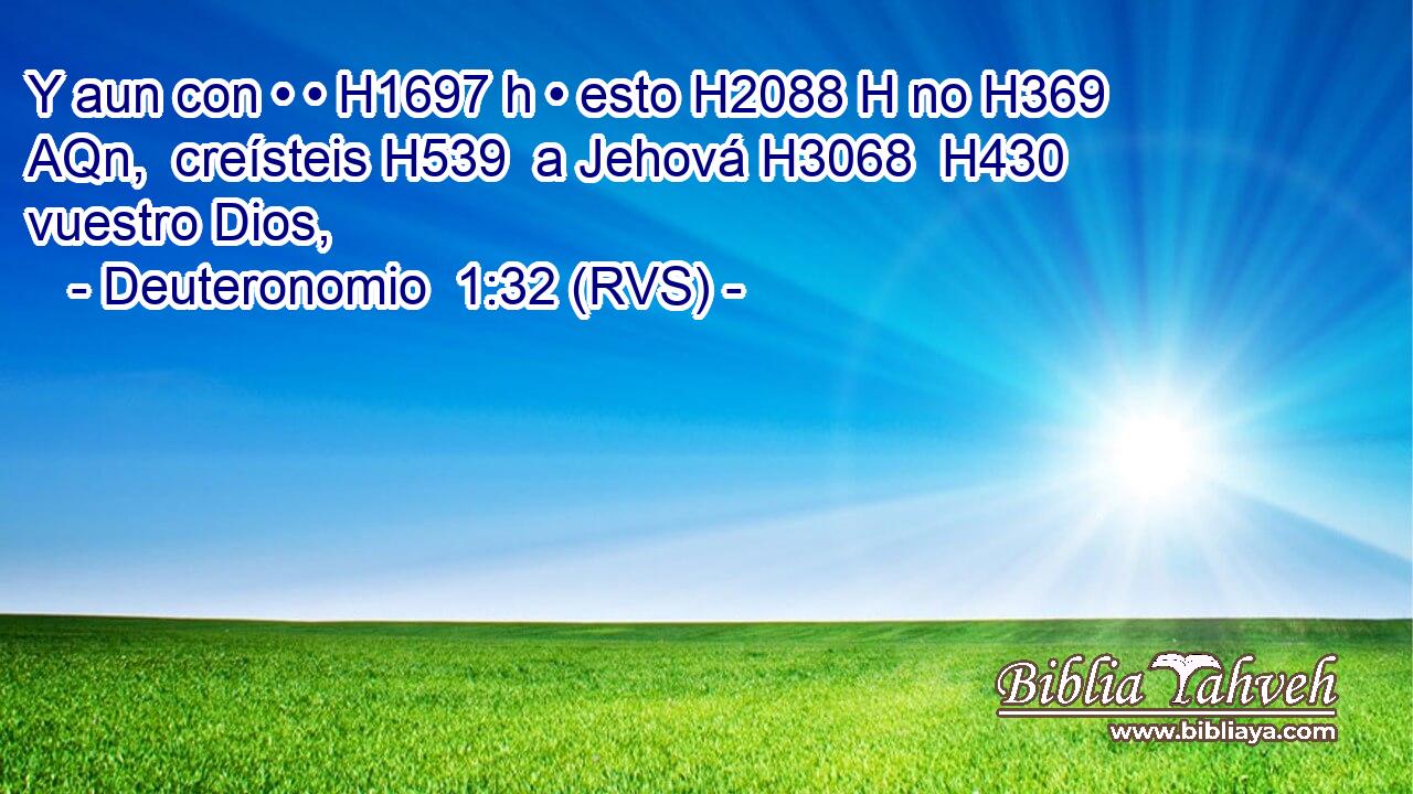 Y aun con • • H1697 h • esto H2088 H no H369 AQn,  creísteis H539  a Jehová H3068  H430 vuestro Dios, 