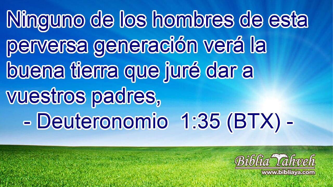 Ninguno de los hombres de esta perversa generación verá la buena tierra que juré dar a vuestros padres,
