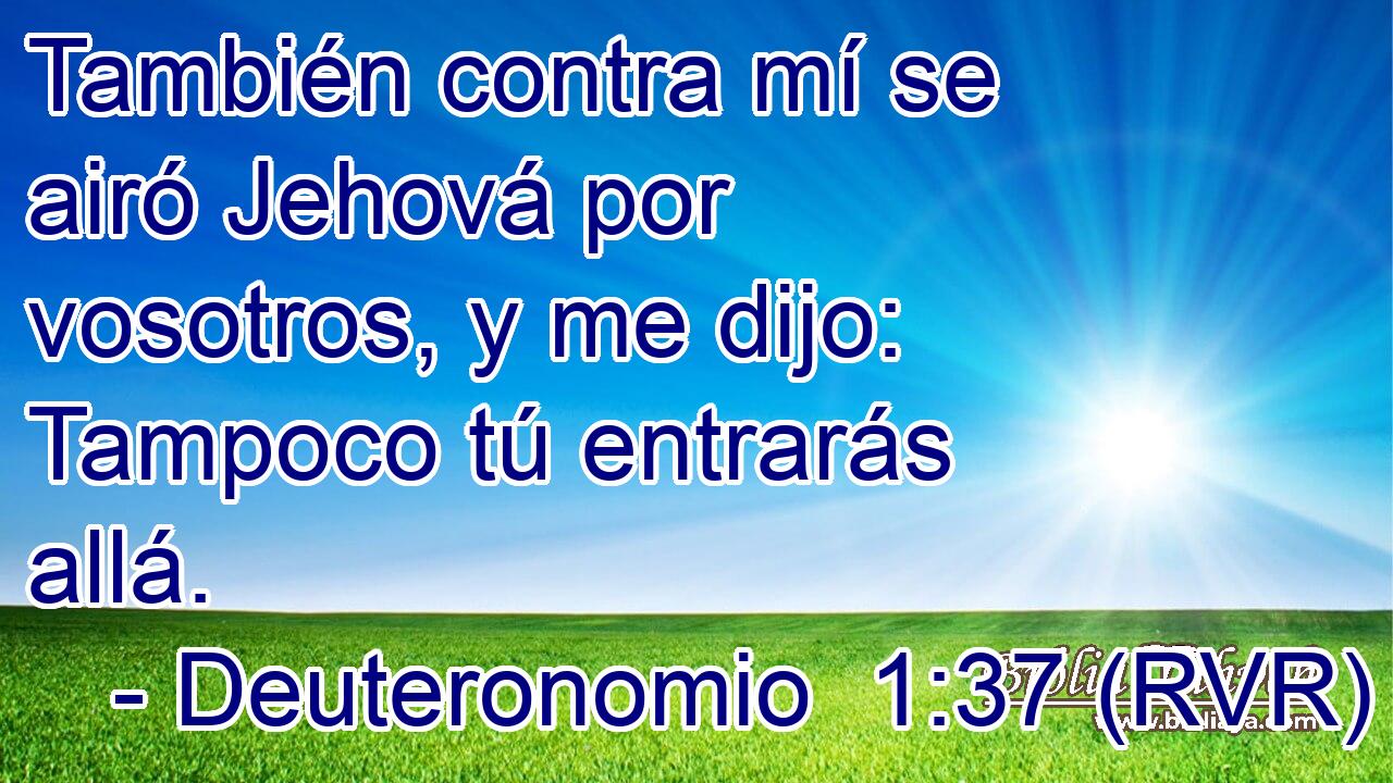 También contra mí se airó Jehová por vosotros, y me dijo: Tampoco tú entrarás allá.