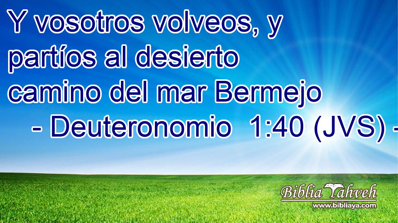 Y vosotros volveos, y partíos al desierto camino del mar Bermejo