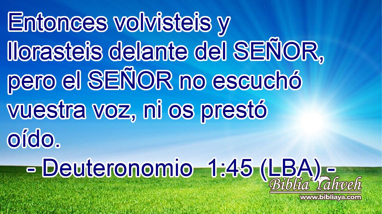 Entonces volvisteis y llorasteis delante del SEÑOR, pero el SEÑOR no escuchó vuestra voz, ni os prestó oído.