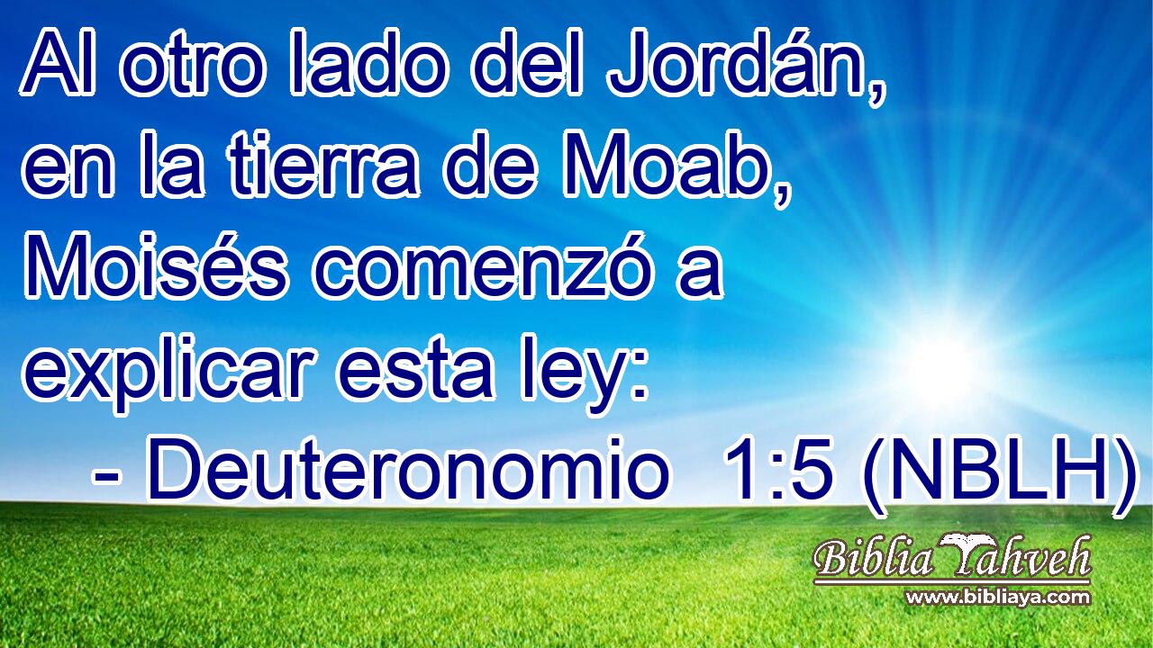  Al otro lado del Jordán, en la tierra de Moab, Moisés comenzó a explicar esta ley: 