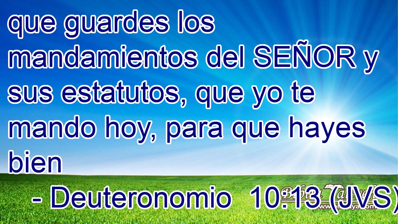 que guardes los mandamientos del SEÑOR y sus estatutos, que yo te mando hoy, para que hayes bien