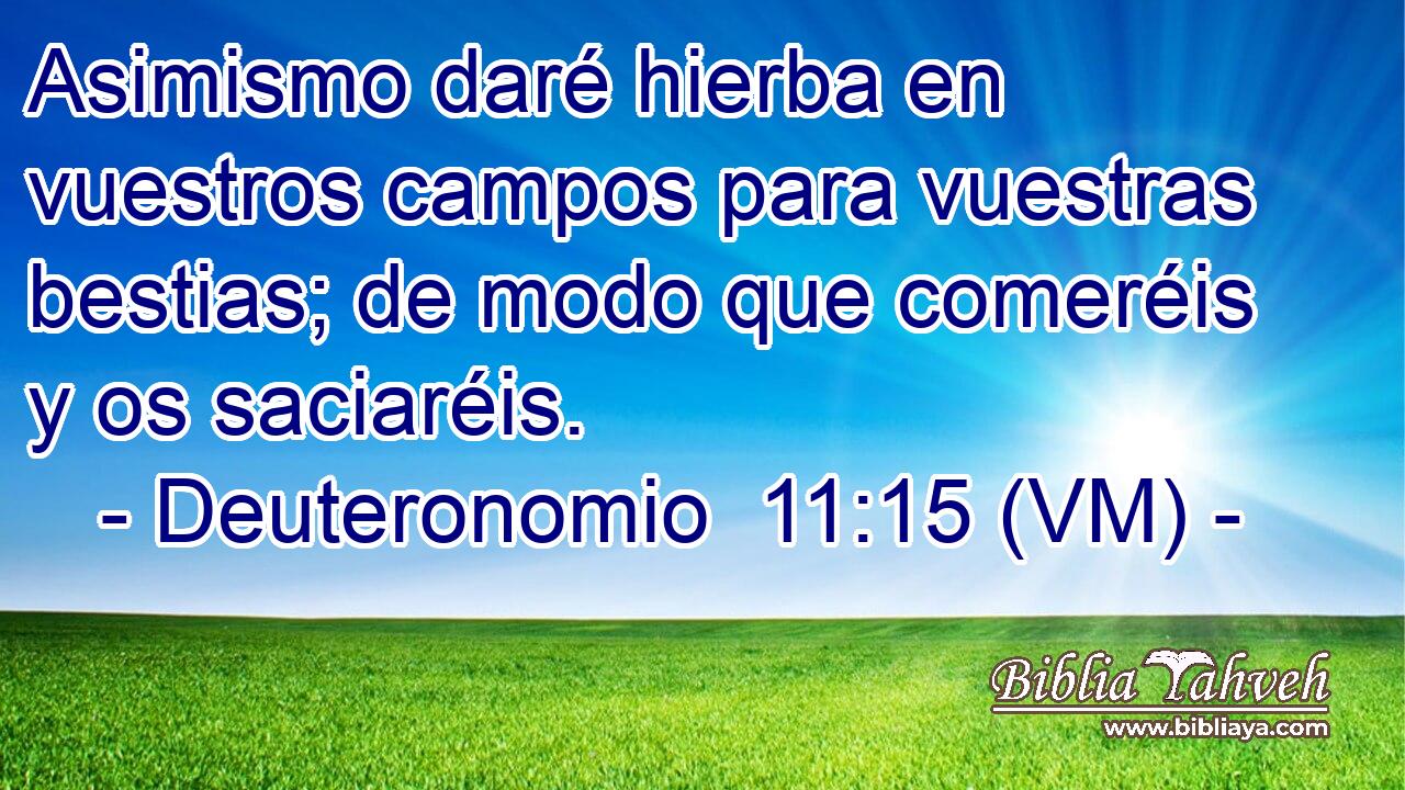  Asimismo daré hierba en vuestros campos para vuestras bestias; de modo que comeréis y os saciaréis. 