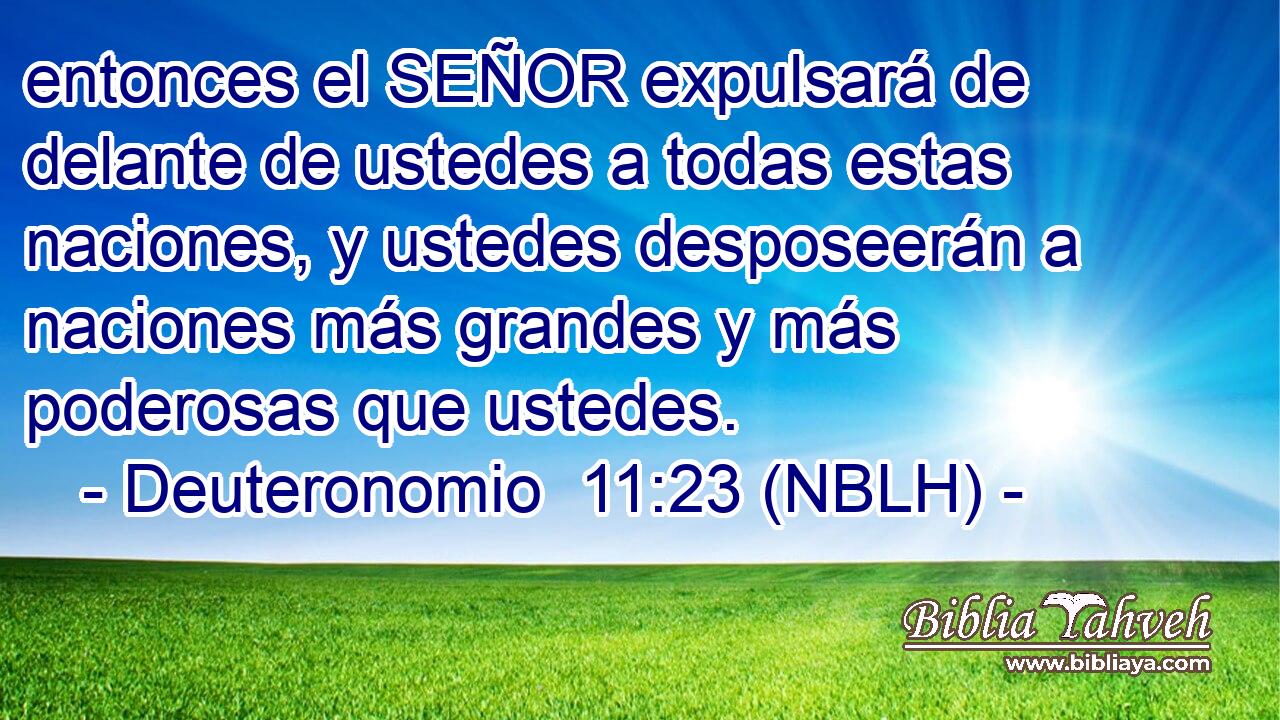  entonces el SEÑOR expulsará de delante de ustedes a todas estas naciones, y ustedes desposeerán a naciones más grandes y más poderosas que ustedes. 