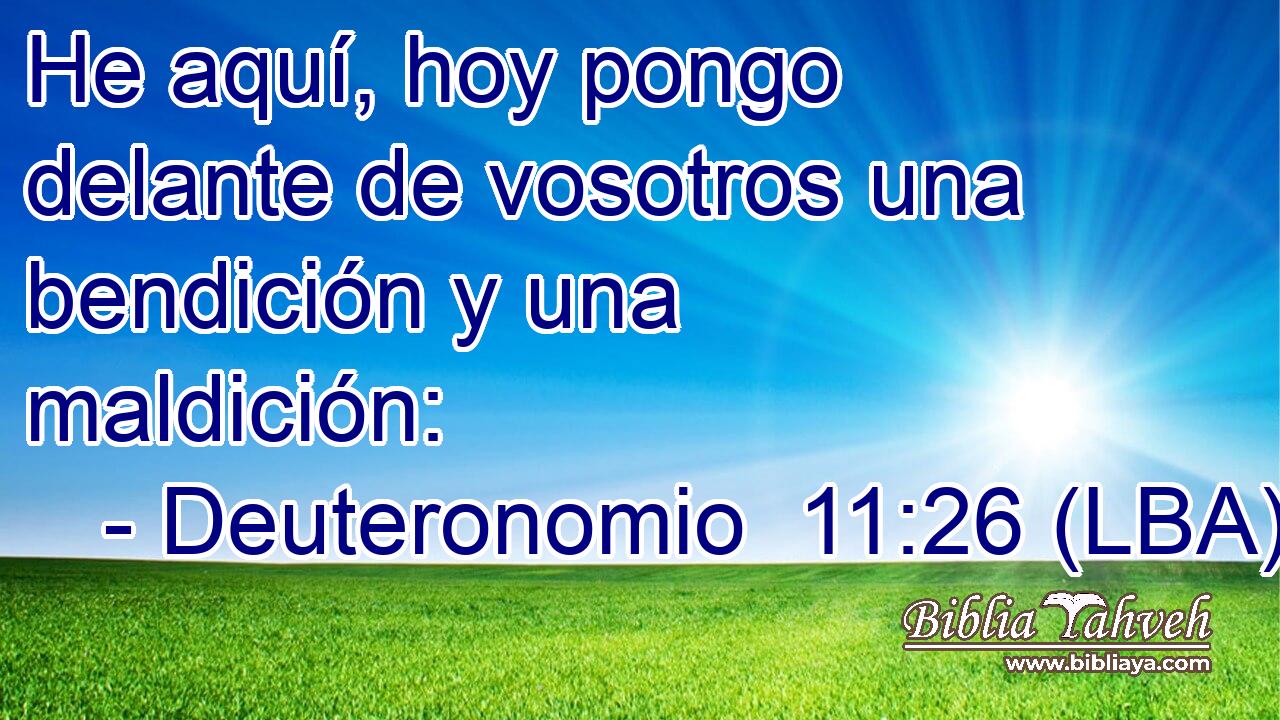 He aquí, hoy pongo delante de vosotros una bendición y una maldición: