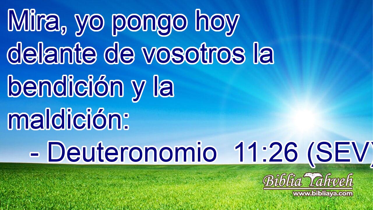 Mira, yo pongo hoy delante de vosotros la bendición y la maldición: