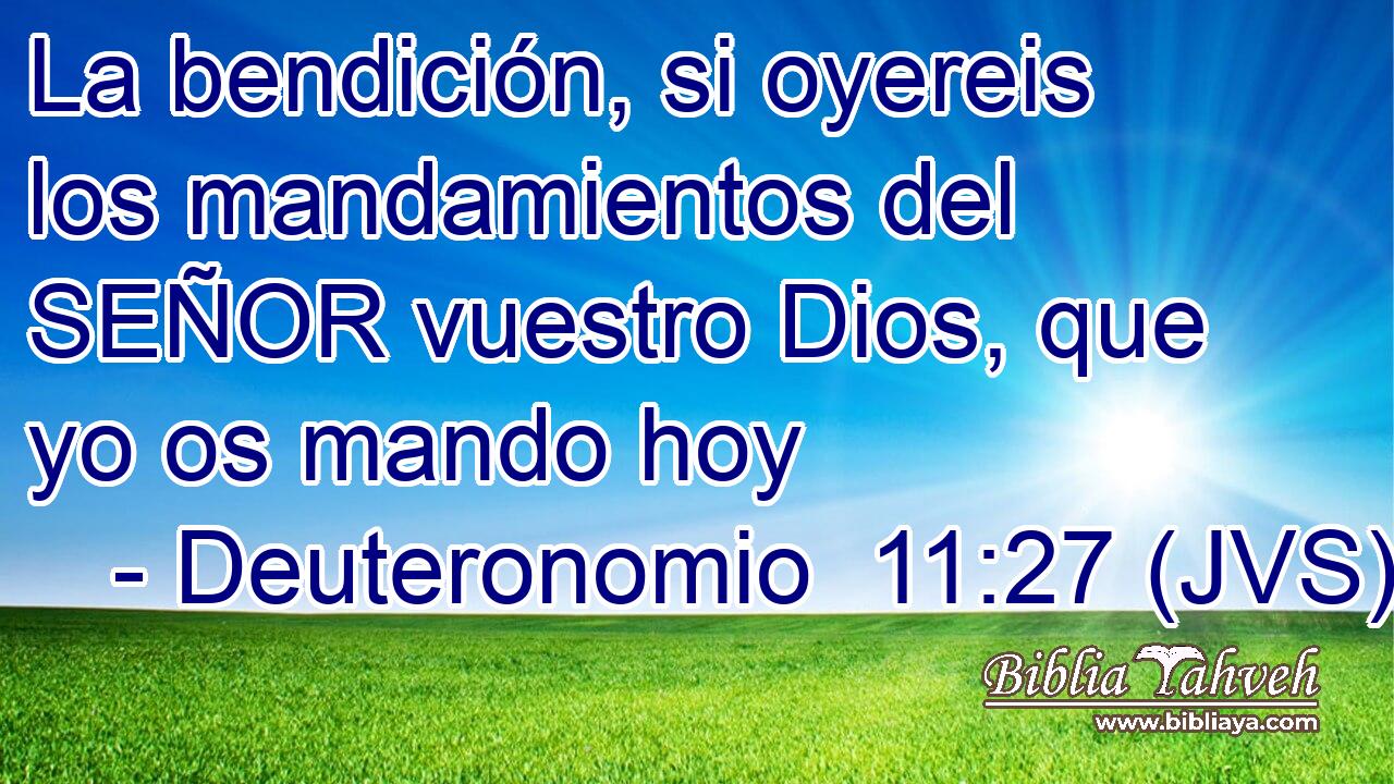 La bendición, si oyereis los mandamientos del SEÑOR vuestro Dios, que yo os mando hoy