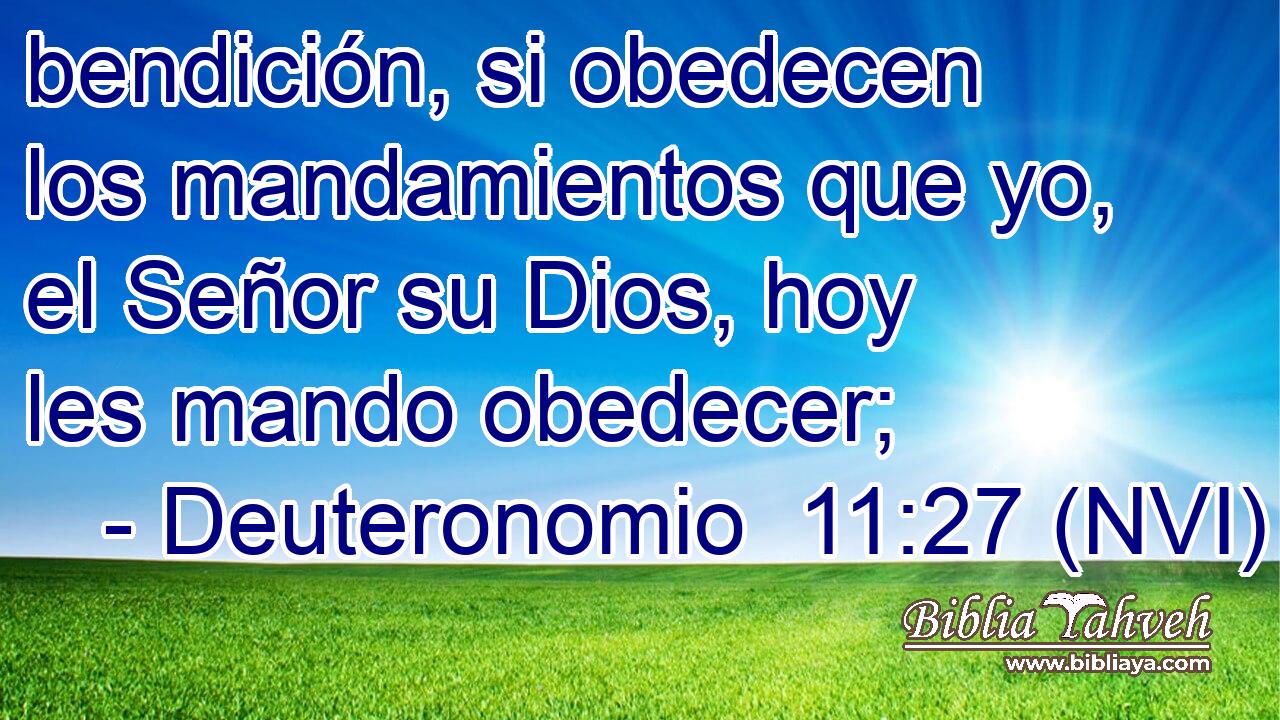  bendición, si obedecen los mandamientos que yo, el Señor su Dios, hoy les mando obedecer; 