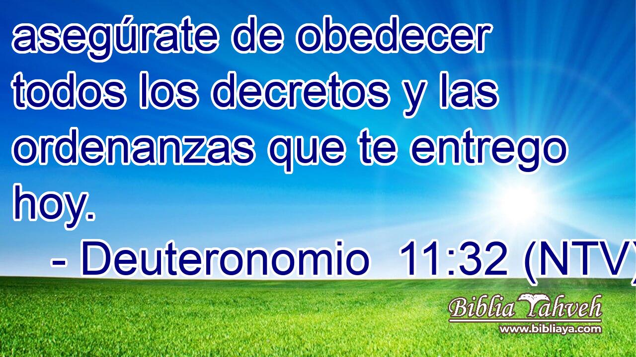 asegúrate de obedecer todos los decretos y las ordenanzas que te entrego hoy.