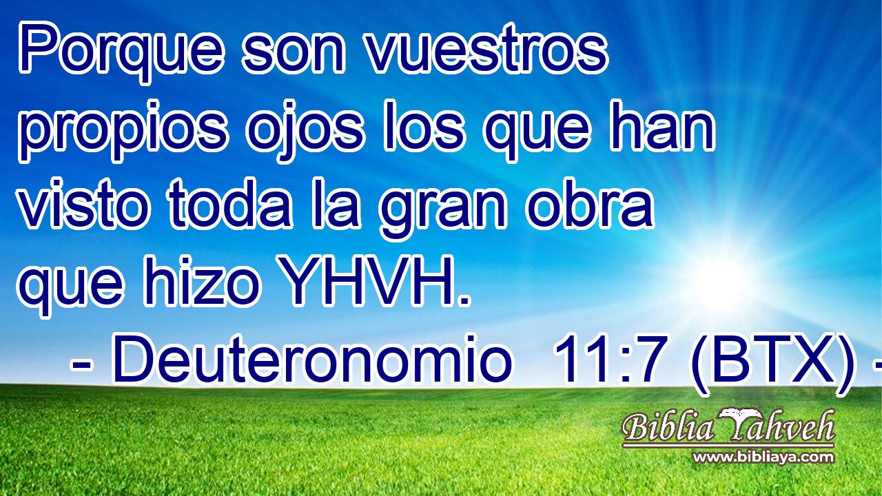 Porque son vuestros propios ojos los que han visto toda la gran obra que hizo YHVH.