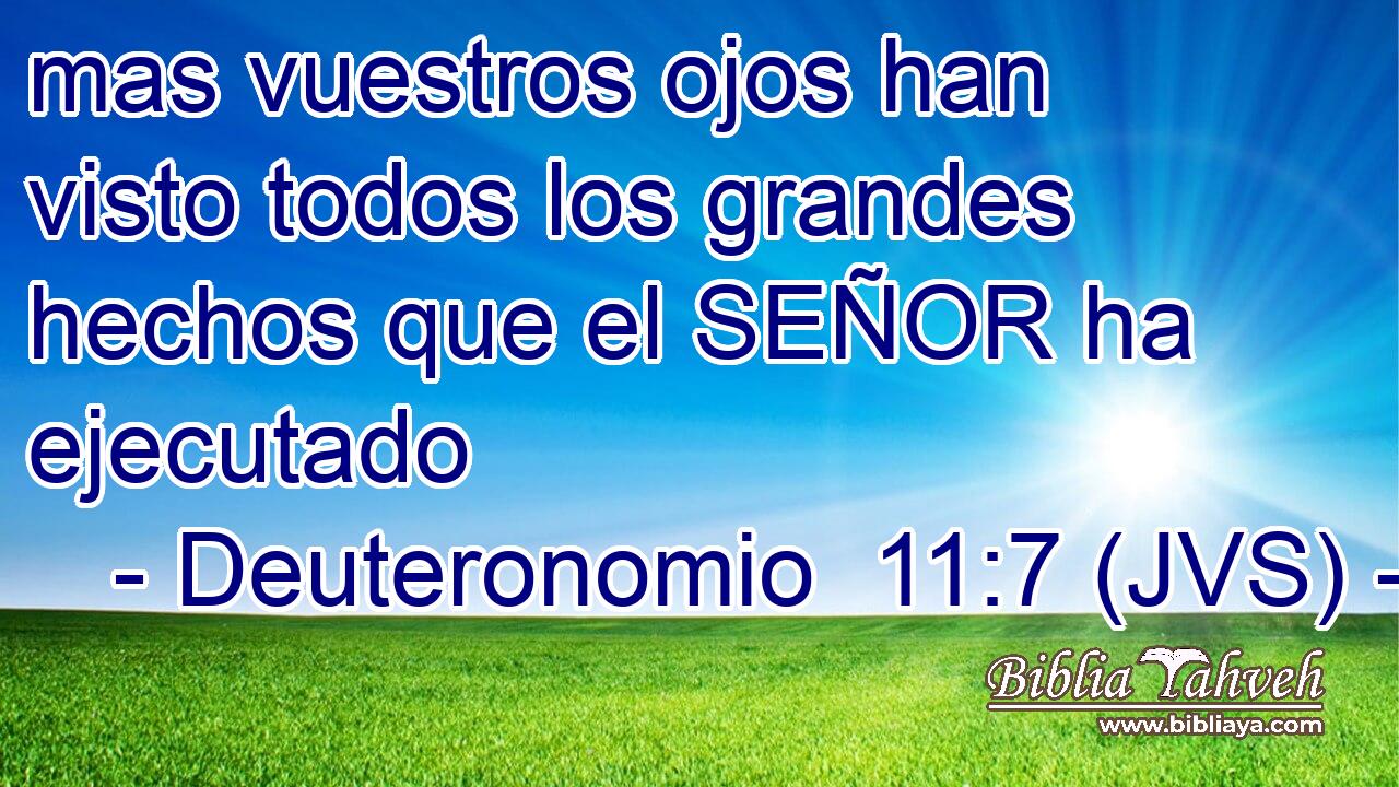 mas vuestros ojos han visto todos los grandes hechos que el SEÑOR ha ejecutado