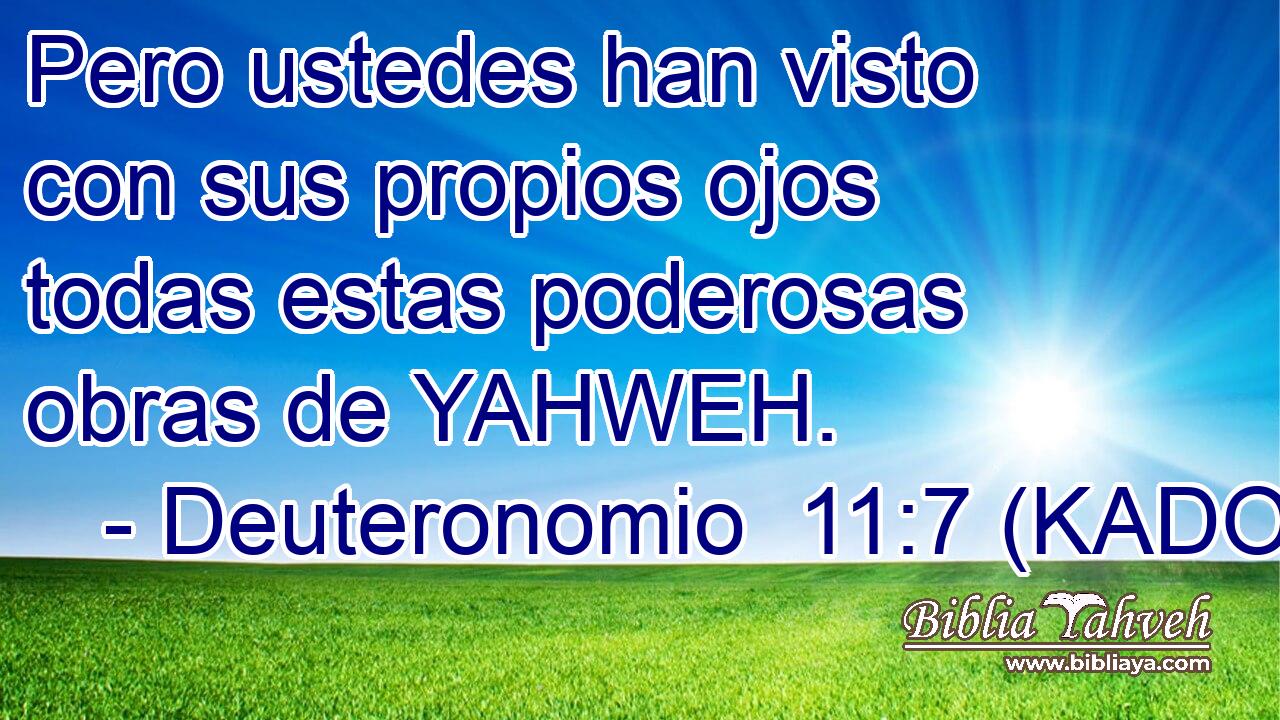  Pero ustedes han visto con sus propios ojos todas estas poderosas obras de YAHWEH. 