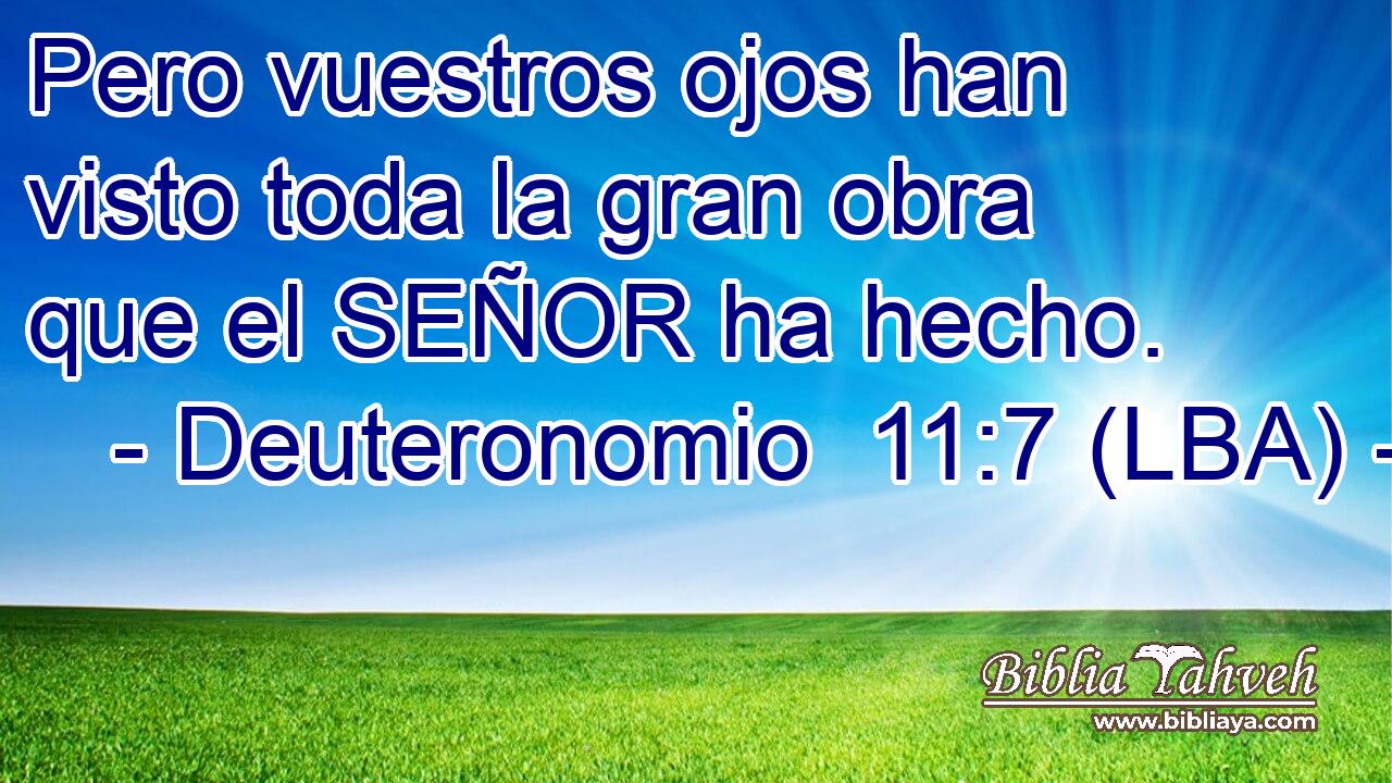 Pero vuestros ojos han visto toda la gran obra que el SEÑOR ha hecho.