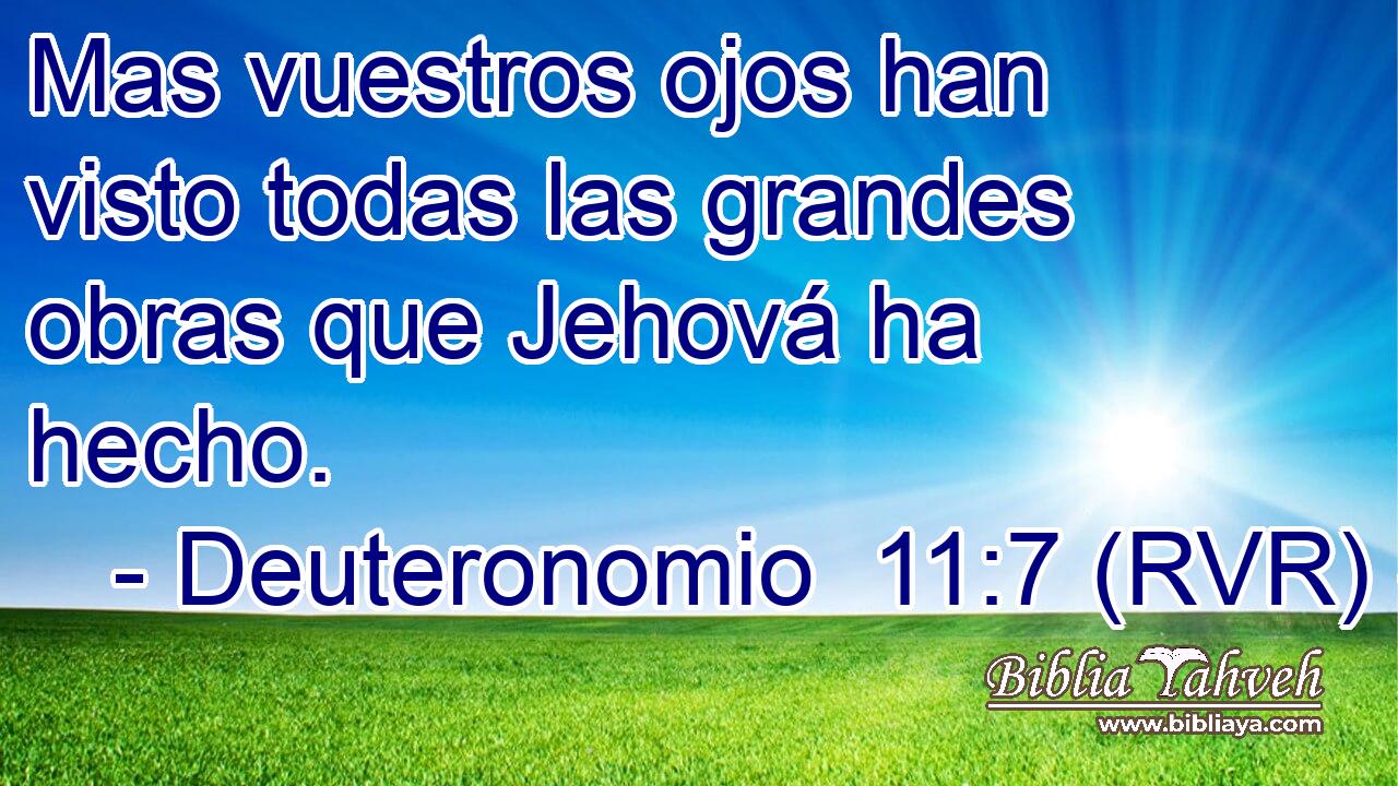 Mas vuestros ojos han visto todas las grandes obras que Jehová ha hecho.