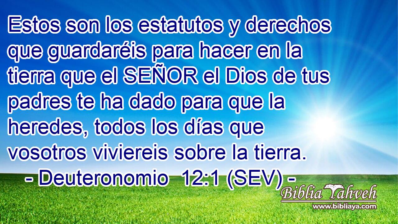 Estos son los estatutos y derechos que guardaréis para hacer en la tierra que el SEÑOR el Dios de tus padres te ha dado para que la heredes, todos los días que vosotros viviereis sobre la tierra.