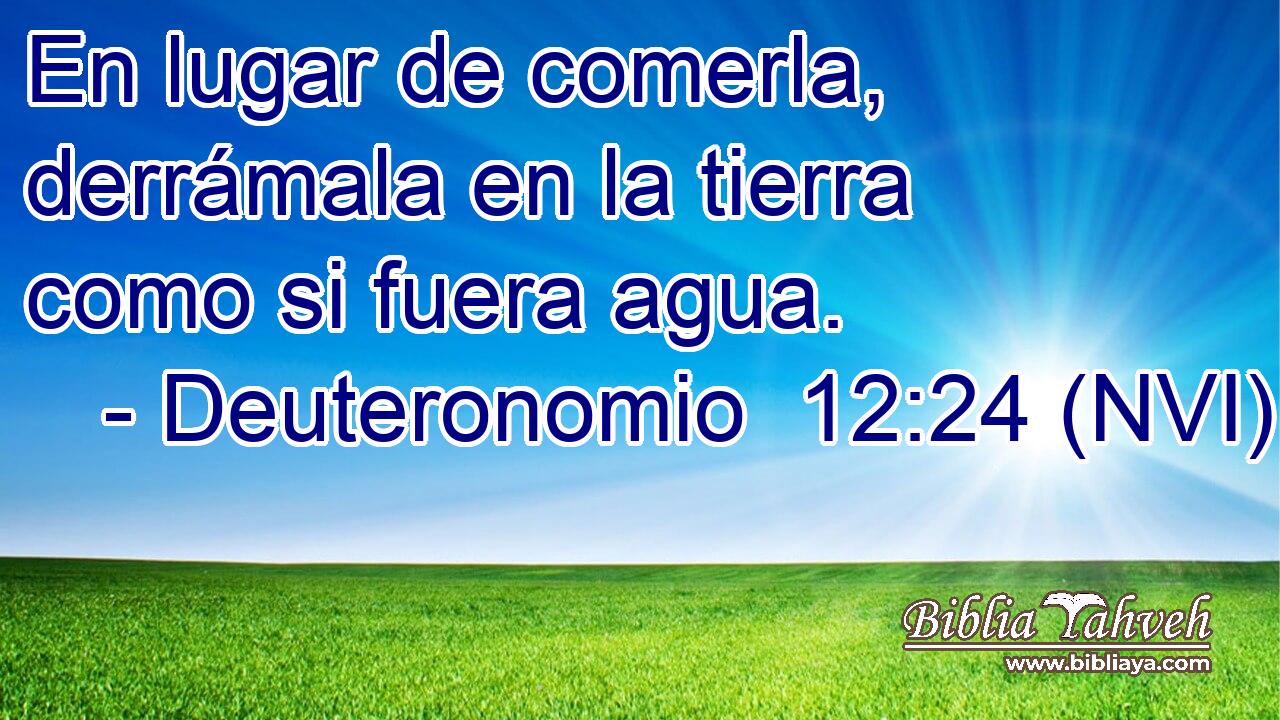  En lugar de comerla, derrámala en la tierra como si fuera agua. 