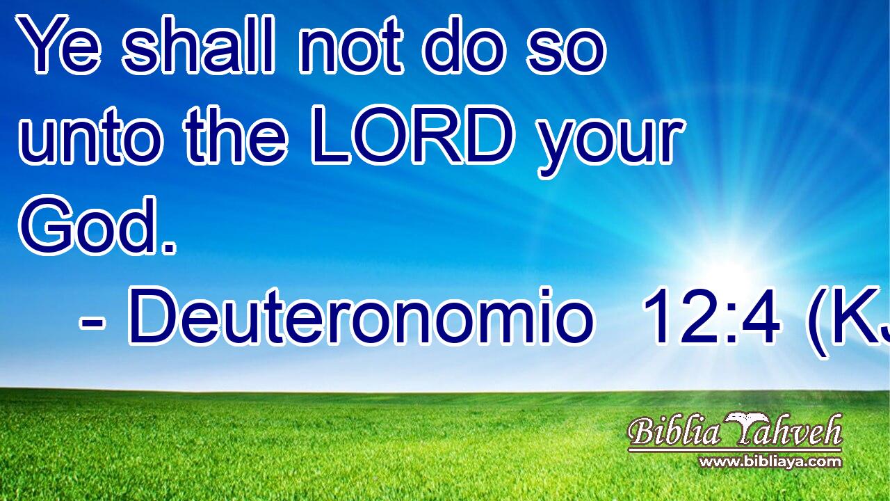 Ye shall not do so unto the LORD your God.