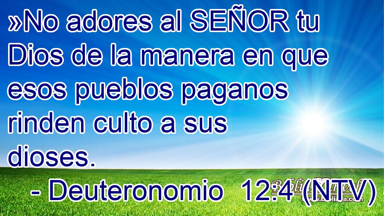 »No adores al SEÑOR tu Dios de la manera en que esos pueblos paganos rinden culto a sus dioses.