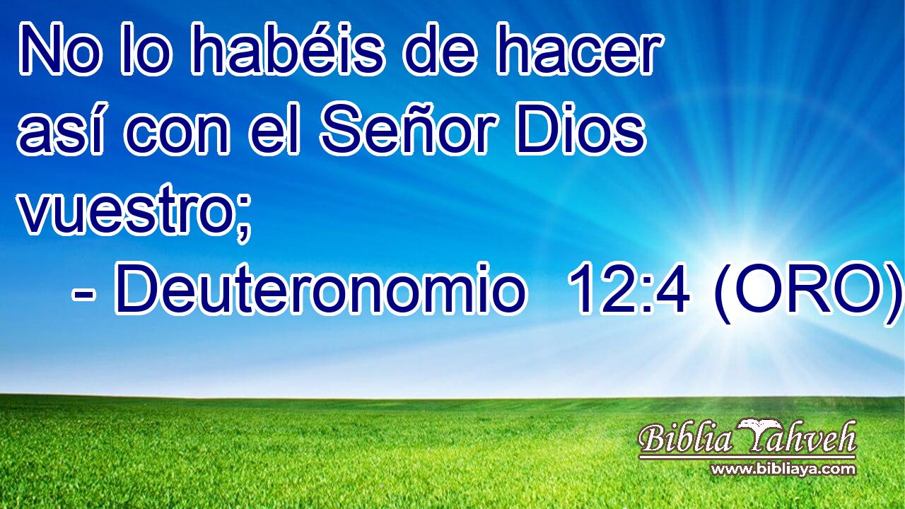  No lo habéis de hacer así con el Señor Dios vuestro; 