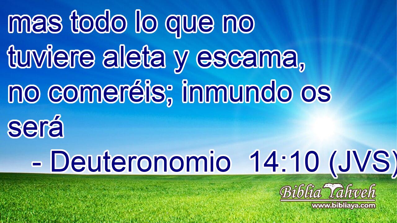 mas todo lo que no tuviere aleta y escama, no comeréis; inmundo os será