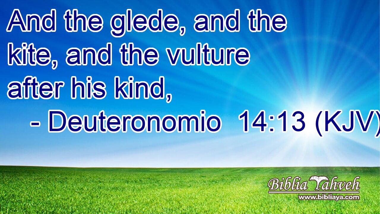 And the glede, and the kite, and the vulture after his kind,