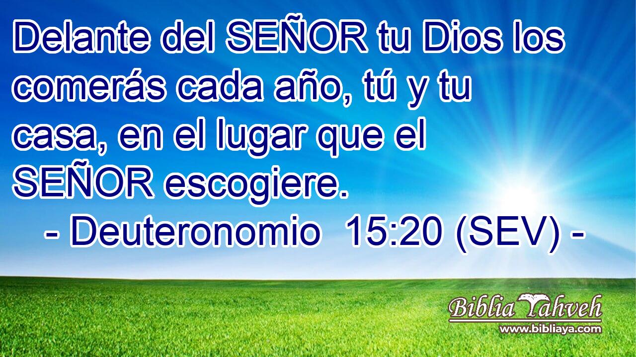 Delante del SEÑOR tu Dios los comerás cada año, tú y tu casa, en el lugar que el SEÑOR escogiere.