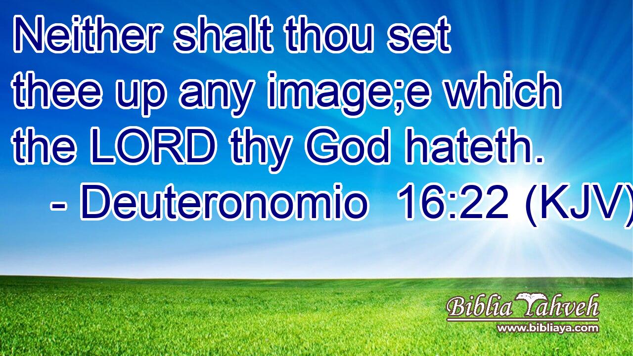 Neither shalt thou set thee up any image;e which the LORD thy God hateth.