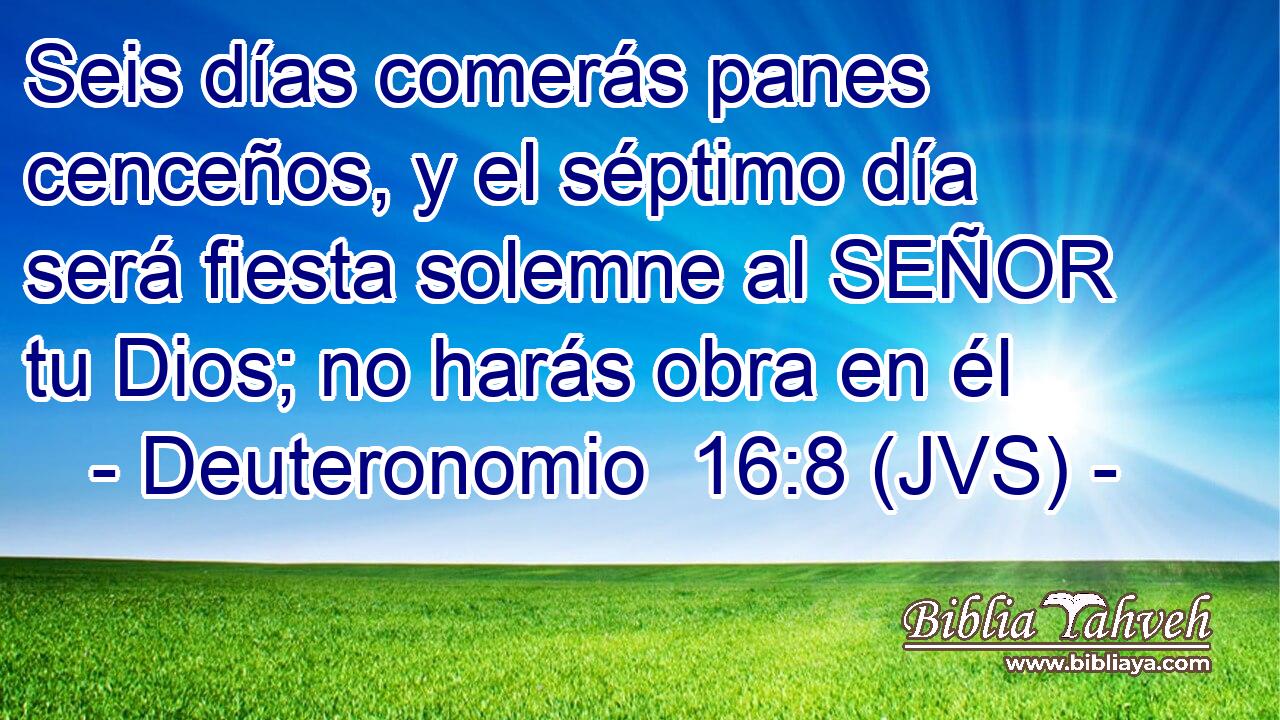 Seis días comerás panes cenceños, y el séptimo día será fiesta solemne al SEÑOR tu Dios; no harás obra en él