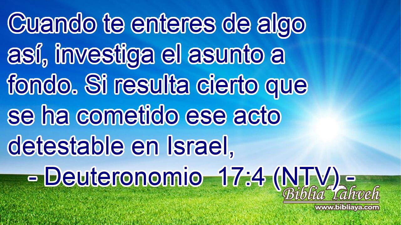 Cuando te enteres de algo así, investiga el asunto a fondo. Si resulta cierto que se ha cometido ese acto detestable en Israel,
