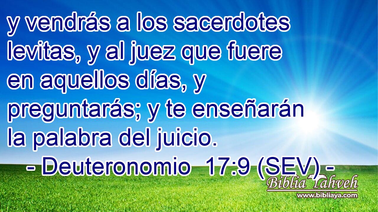 y vendrás a los sacerdotes levitas, y al juez que fuere en aquellos días, y preguntarás; y te enseñarán la palabra del juicio.