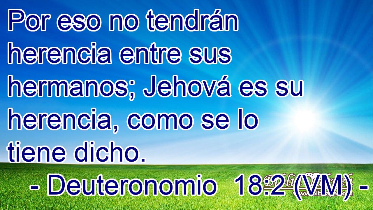  Por eso no tendrán herencia entre sus hermanos; Jehová es su herencia, como se lo tiene dicho. 