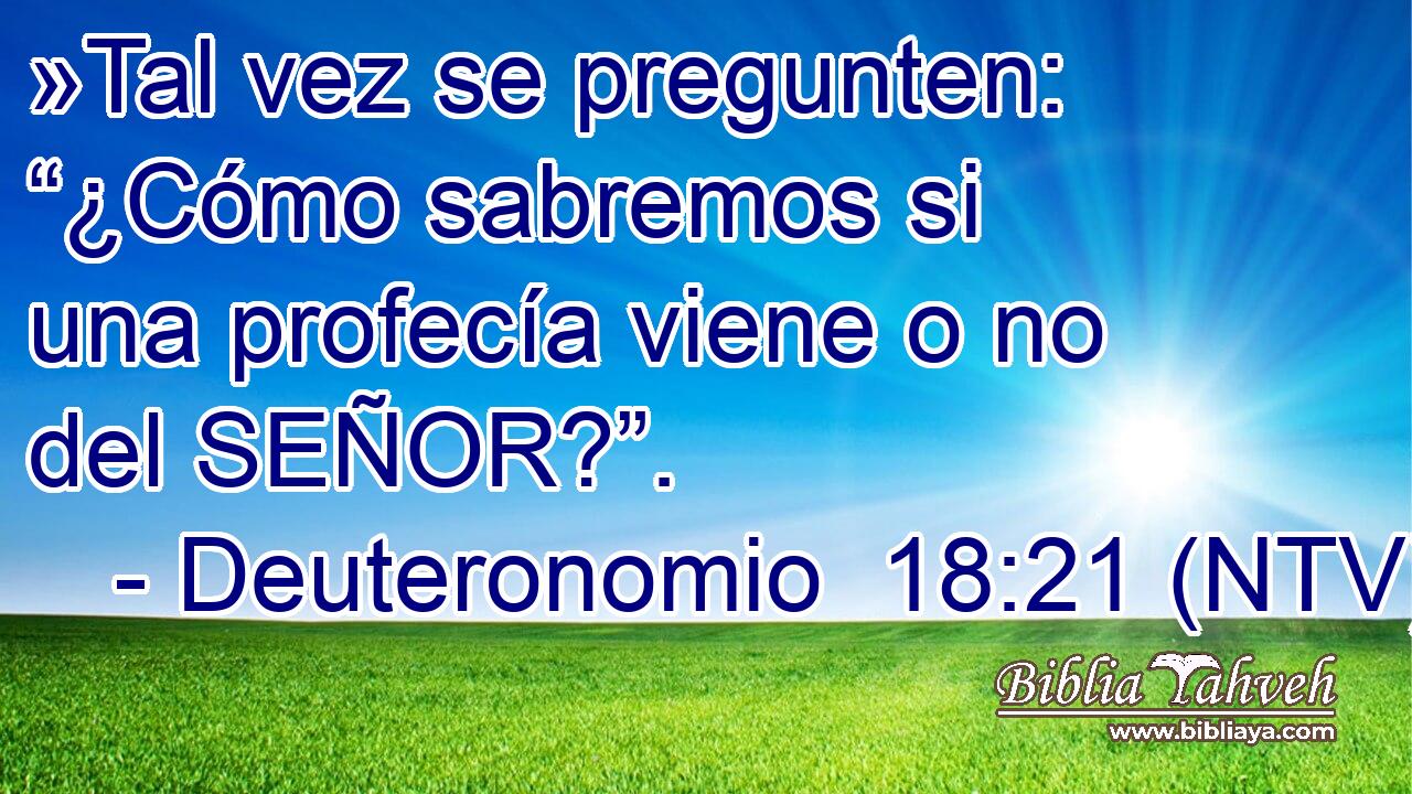 »Tal vez se pregunten: “¿Cómo sabremos si una profecía viene o no del SEÑOR?”.